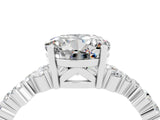 White gold Round Cut Diamond Cluster Pavé Band with Four-Prong Setting_4