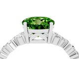 White gold Round Cut Diamond Cluster Pavé Band with Four-Prong Setting_4