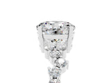 White gold Round Cut Diamond Cluster Pavé Band with Four-Prong Setting_5