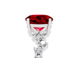 White gold Round Cut Diamond Cluster Pavé Band with Four-Prong Setting_5