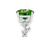 White gold Round Cut Diamond Cluster Pavé Band with Four-Prong Setting_5