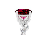 White gold Round Cut Diamond Cluster Pavé Band with Four-Prong Setting_5