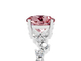 White gold Round Cut Diamond Cluster Pavé Band with Four-Prong Setting_5