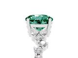 White gold Round Cut Diamond Cluster Pavé Band with Four-Prong Setting_5