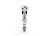 White gold Round Cut Diamond Engagement Ring with Pavé Band and Four-Prong Setting_43