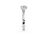 White gold Round Cut Diamond Engagement Ring with Side Stone Accents and Four-Prong Setting_34
