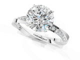 White gold Round Cut Diamond Engagement Ring with Side Stone Accents and Four-Prong Setting_38