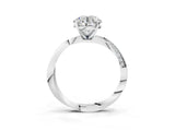 White gold Round Cut Diamond Engagement Ring with Side Stone Accents and Four-Prong Setting_40
