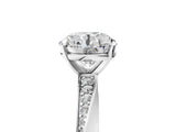 White gold Round Cut Diamond Engagement Ring with Side Stone Accents and Four-Prong Setting_42