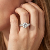 White gold Round Cut Diamond Five-Stone Prong Set White Gold Ring_14