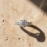 White gold Round Cut Diamond Five-Stone Prong Set White Gold Ring_15
