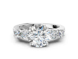 White gold Round Cut Diamond Five-Stone Prong Set White Gold Ring_50
