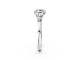White gold Round Cut Diamond Five-Stone Prong Set White Gold Ring_52