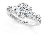 White gold Round Cut Diamond Five-Stone Prong Set White Gold Ring_52