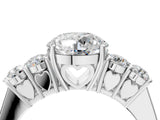 White gold Round Cut Diamond Five-Stone Prong Set White Gold Ring_54
