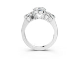 White gold Round Cut Diamond Five-Stone Prong Set White Gold Ring_54