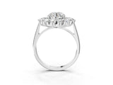 White gold Round Cut Diamond Floral Double Halo Engagement Ring with Prong Setting_50