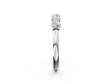 White gold Round Cut Diamond Half Eternity Band with Prong Setting_14