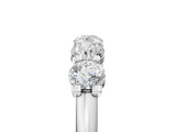 White gold Round Cut Diamond Half Eternity Band with Prong Setting_17