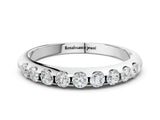 White gold Round Cut Diamond Half-Eternity Band with Shared Prong Setting_12
