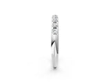 White gold Round Cut Diamond Half-Eternity Band with Shared Prong Setting_14