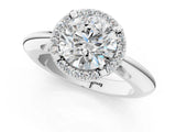 White gold Round Cut Diamond Halo Engagement Ring with Split Shank and Four-Prong Setting_108