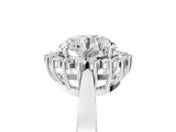 White gold Round Cut Diamond Halo Ring with Round Brilliant Halo and Solitaire Band_121