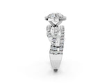White gold Round Cut Diamond Halo Ring with Round Split Shank and Prong Setting_14