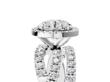 White gold Round Cut Diamond Halo Ring with Round Split Shank and Prong Setting_17