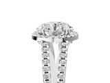 White gold Round Cut Diamond Halo Split Shank Engagement Ring_45