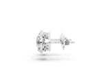 White gold Round Cut Diamond Halo Stud Earrings with Pavé Accents_9