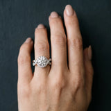 White gold Round Cut Diamond Halo Twist Band with Four-Prong Setting_24