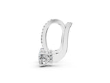 10K White Gold 1.56 Carat E VS Round Diamond Hidden Halo Drop Earrings