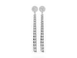 White gold Round Cut Diamond Hinged Graduated Drop Earrings_8