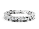 White gold Round Cut Diamond Milgrain Bezel Set Eternity Band_21