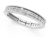 White gold Round Cut Diamond Milgrain Bezel Set Eternity Band_22
