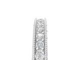 White gold Round Cut Diamond Milgrain Bezel Set Eternity Band_26