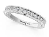 White gold Round Cut Diamond Milgrain Eternity Band with Channel Setting_13