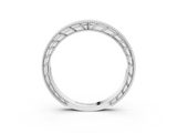 White gold Round Cut Diamond Milgrain Eternity Band with Channel Setting_15