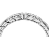 White gold Round Cut Diamond Milgrain Eternity Band with Channel Setting_16
