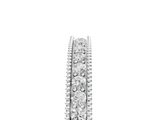 White gold Round Cut Diamond Milgrain Eternity Band with Channel Setting_17