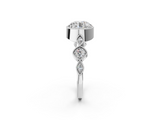 White gold Round Cut Diamond Milgrain Marquise Band with Prong Setting_7