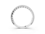 White gold Round Cut Diamond Milgrain Pavé Eternity Band_15