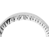 White gold Round Cut Diamond Milgrain Pavé Eternity Band_16
