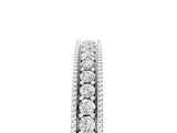White gold Round Cut Diamond Milgrain Pavé Eternity Band_17