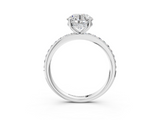 White gold Round Cut Diamond Pavé Band Ring with Four-Prong Setting_58