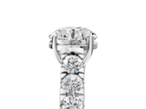 White gold Round Cut Diamond Pavé Band Solitaire with Four-Prong Setting_40