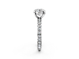 White gold Round Cut Diamond Pavé Band with Four-Prong Setting_106