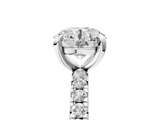 White gold Round Cut Diamond Pavé Band with Four-Prong Setting_109