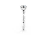 White gold Round Cut Diamond Pavé Band with Six-Prong Setting_2